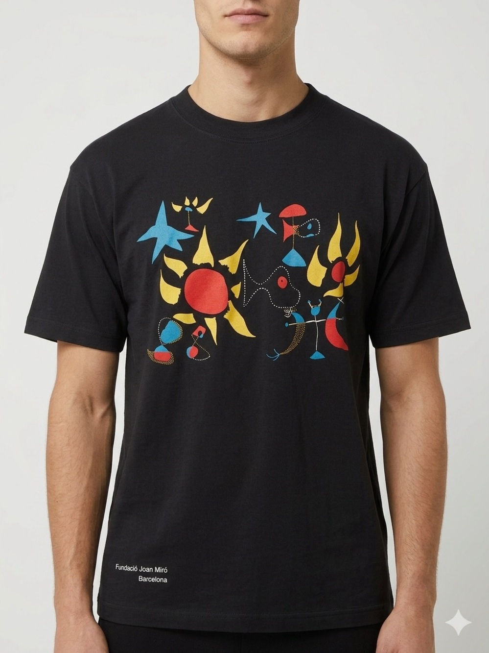 Vintage Y2K Joan Miró Art Tee XL Black Fundació Joan Miró Museum Spain Cha-Cha